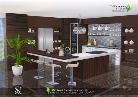 Cayenne Kitchen At Simcredible Designs 4 Sims 4 Updates