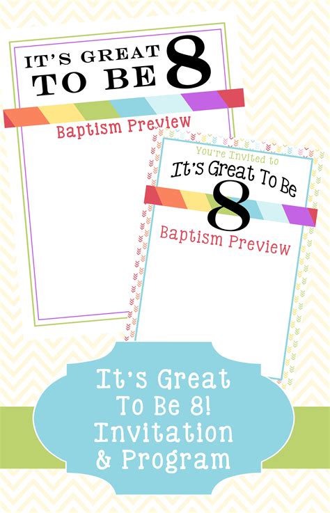 Its Great To Be 8 Baptism Preview Printables Your