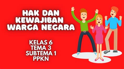 Hak Dan Kewajiban Sebagai Warga Negara Kelas 6 Tema 3 Subtema 1 Ppkn