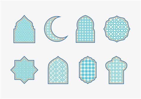 Islamic Window Decorations Blue Collection Western