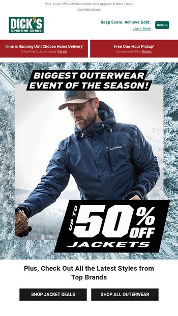 These Holiday Deals Are Up To 50 Off Dicks Sporting Goods Email Archive