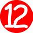 Red Roundedwith Number 12 Clip Art At Clkercom  Vector