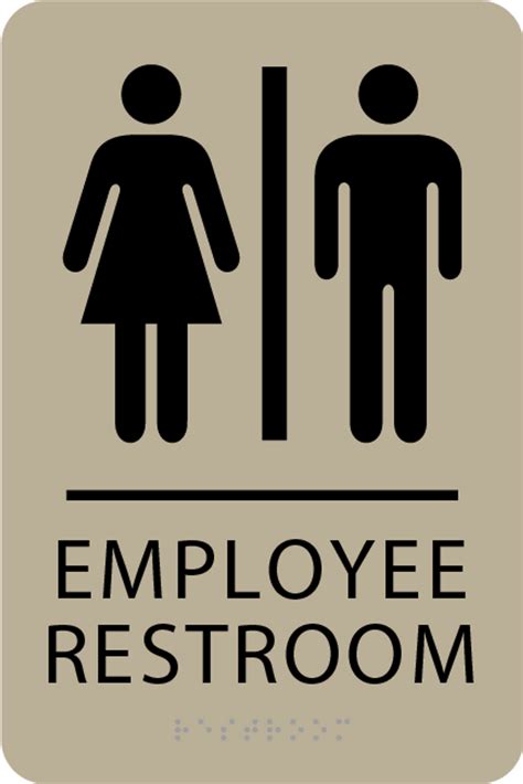 Staff Only Restroom Sign