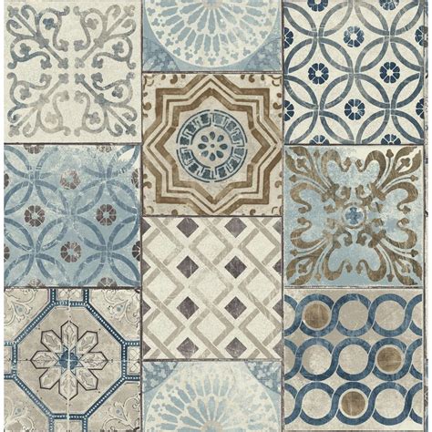Nextwall Moroccan Tile Peel And Stick Wallpaper Nw30002 The Home Depot