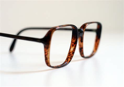 Square Tortoise Shell Glasses Thick Plastic Eyeglasses Brown