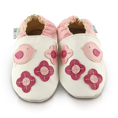 Pretty Birds Soft Leather Baby Shoes A Pretty Shoe For A Little Girl