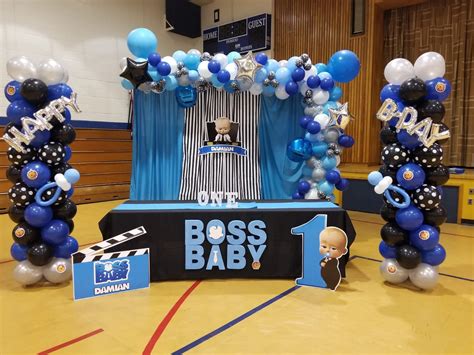 Balloon Art For My Grandsons First Birthday Boss Baby Theme By My