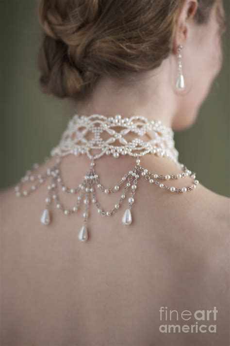 Woman Wearing A Pearl Necklace And Earring Set Photograph By Lee Avison Fine Art America