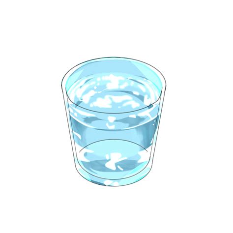 cómo dibujar un vaso de agua