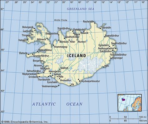 Map Of Iceland And Geographical Facts Where Iceland Is On The World