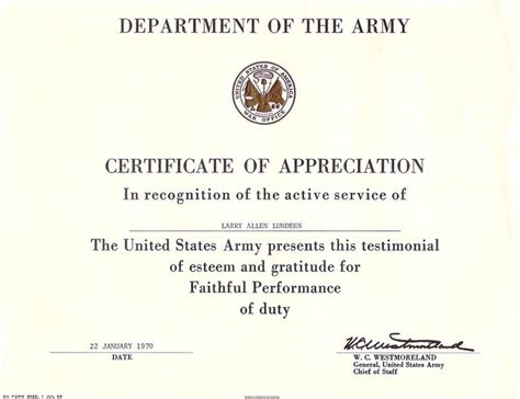 Certificate Of Achievement Army Template 1 Templates Throug