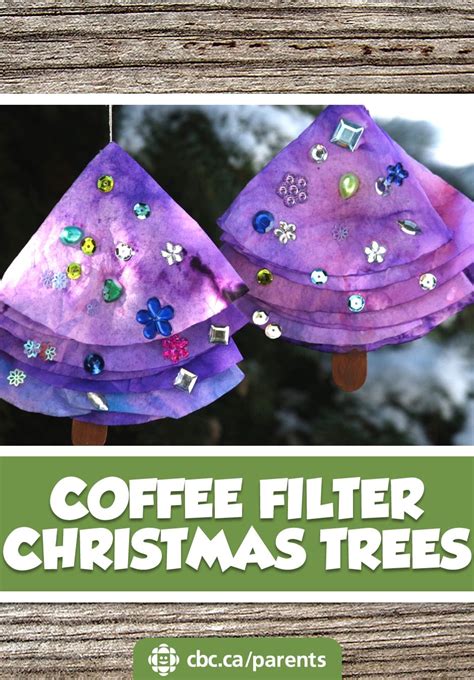 Sparkly Coffee Filter Christmas Trees Cbc Parents Fun Christmas