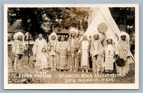 American Sioux Indian Standing Rock Reservation Antique Real Photo