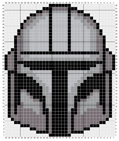 The patterns can be used for both <3 it works the other way around usually too.if you have/find a cute cross stitch. Mandalorian Helmet Cross Stitch Pattern | Cross stitch ...