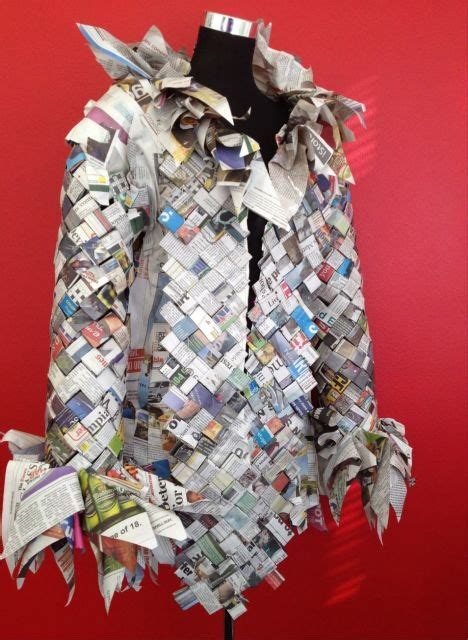 Fancy Newspaper Jacket Recycled Fashion Craft Diy ♥ Disfraces