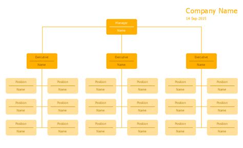 Hierarchical Org Chart 11 Template