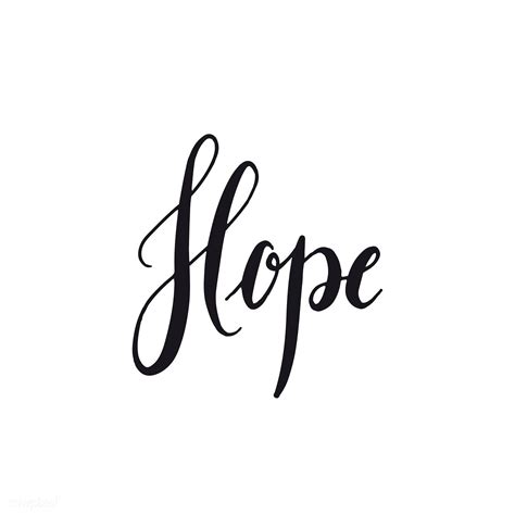 Hope Word Typography Style Vector Free Image By Aum