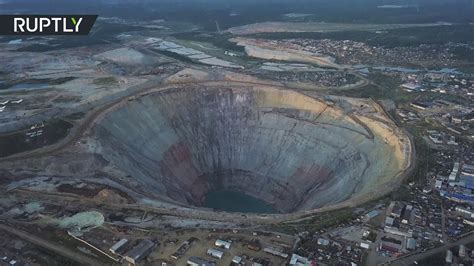 Aerial View Of One Of The Worlds Largest Man Made Open Pits At A