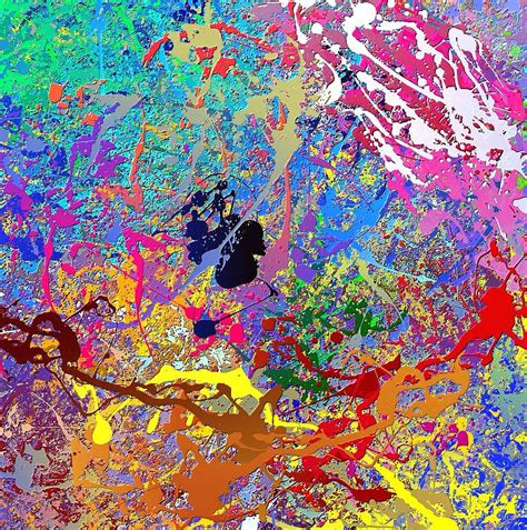 Paint Splatter Abstract Painting 104 Digital Art By Bob Smerecki Fine