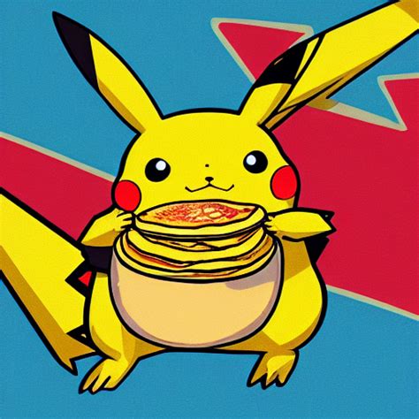 My Ai Art Of Pikachu Eating Pancakes Is The Most Wholesome Thing You