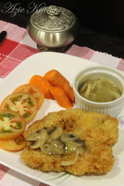 Chicken Chop With Mushroom Sauce  Azie Kitchen