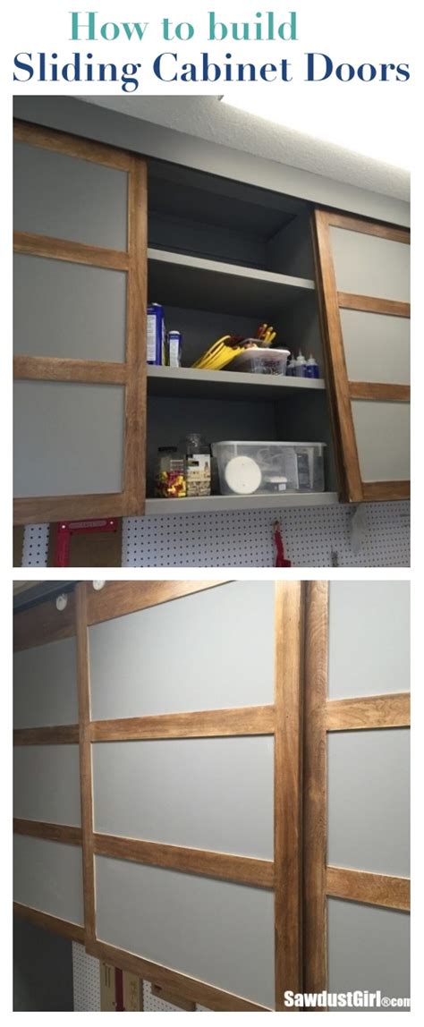 How to build your own multifunctional diy sliding barn door cabinet with drawers. Easy DIY Sliding Doors for Cabinets - Sawdust Girl®