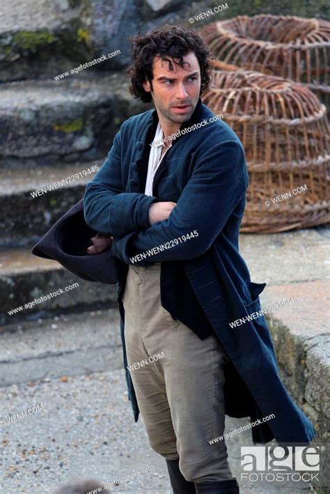 aidan turner who plays poldark in the bbc drama films a scene where he has been fighting and has