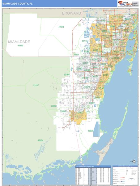 Miami Dade County Fl Zip Code Wall Map Basic Style By Free Nude Porn