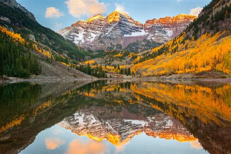 United States State Colorado Autumn Rocky Mountains Maroon