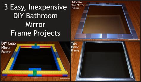 Check out how everything turned out in goodbye builder grade bathroom mirror, hello character! Three DIY Bathroom Mirror Frames - Family Fun Journal