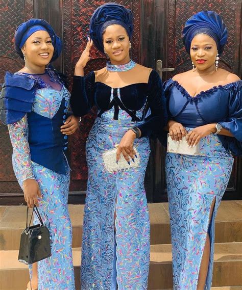 Gorgeous Royal Blue Colour Aso Ebi Styles For Owambe Parties