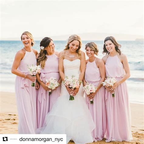 As a bride preparing for her beach wedding celebration, you should also consider the choice of beach bridesmaids dresses. Blush Pink Summer Beach Wedding Bridesmaid Dresses A Line ...