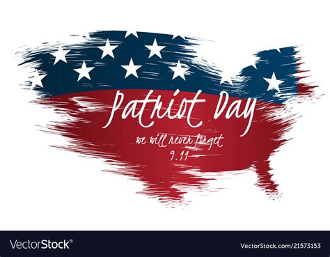 Creative Poster Or Banner Patriot Day With Usa Vector Image