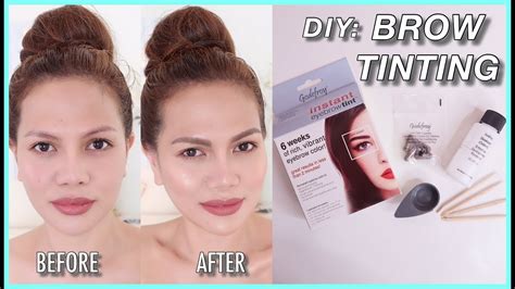 Brow Tinting At Home 🌞 Godefroy Instant Eyebrow Tint Review And Demo I