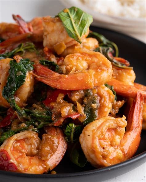 Spicy Prawn And Basil Stir Fry Pad Grapao Goong Marion S Kitchen