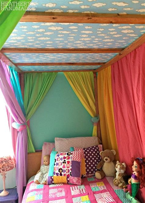 Diy Rainbow Canopy Bed Heathers Handmade Life Girls