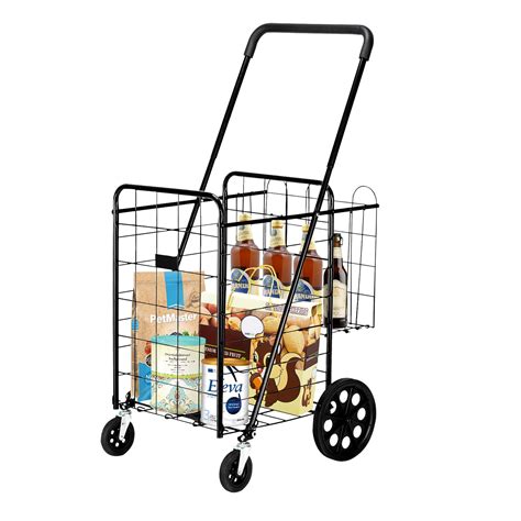 Shopping Cart With Wheels Lightweight Utility Grocery Cart Foldable