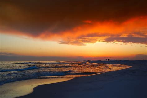 Beautiful Florida Sunset On The Beach Image Free Stock Photo Public