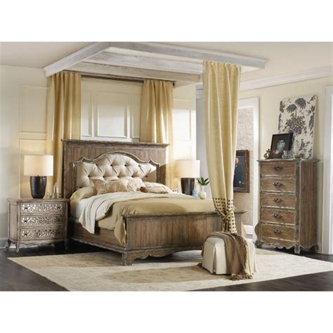 Your dream wood bedroom set at bassett furniture. Hooker Furniture Chatelet 3 Piece King Upholstered Panel ...
