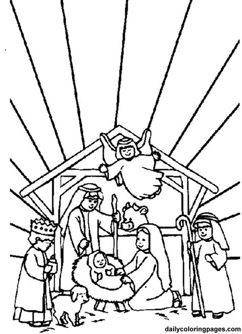 Baby Jesus Manger Coloring Page Coloring Home