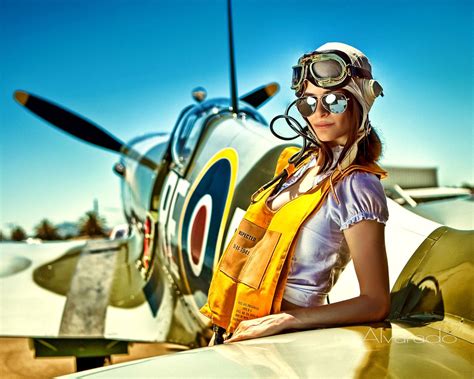 Spitfire Gal Best Of Both Worlds Aircraft Female Pilot