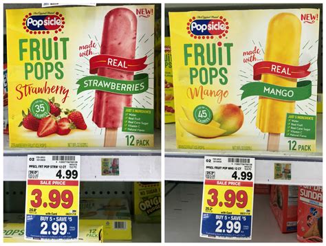 Popsicle Fruit Pops ONLY $1.49 with Kroger Mega Event (Reg $4.99