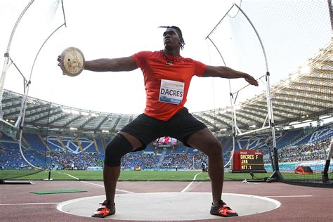 A sport wherein participants compete in running events (aka races of varying length, or in field events, which usually involve trying to propel oneself higher or throw something farther than someone else. 2018 Men's Discus World Rankings - Track & Field News