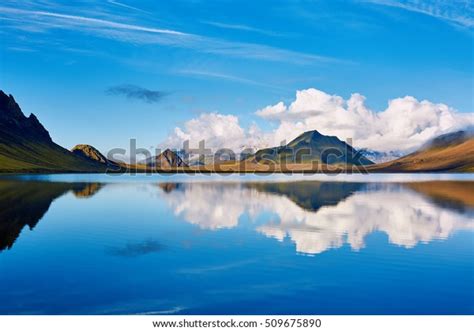 Lake Coast Mountain Reflection Sunrise Iceland Stock Photo Edit Now