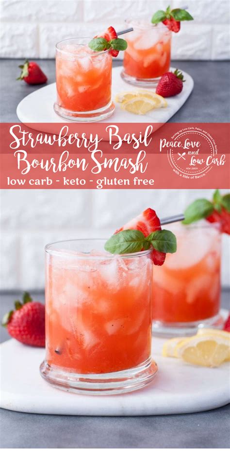 Traditionally, bourbon is double distilled to ensure smoothness and quality, though that's not a requirement. Low Carb Strawberry Basil Bourbon Smash | Recipe | Low carb cocktails, Low carb drinks, Keto ...