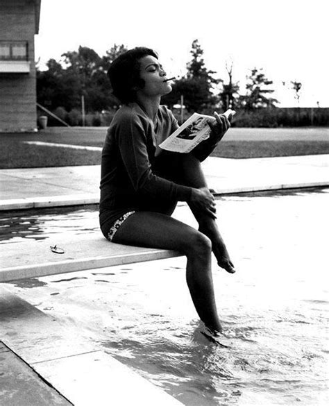 Eartha Kitt Photographed At The Pool By Isaac Sutton C 1959 Eartha