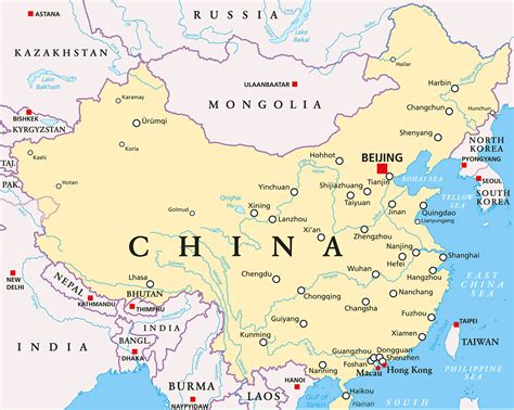 Çin Haritası ve Çin Uydu Görüntüleri