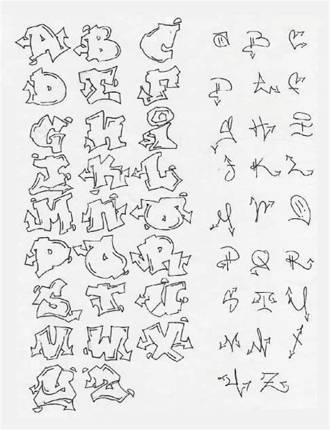 Sketches Graffiti Alphabet Letters Design Character Fonts Digital