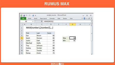 Rumus Microsoft Excel Min Max Penting Mengenal Rumus Fungsi Statistik