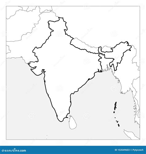 Map Of India With Neighbouring Countries And Territories Indian Map